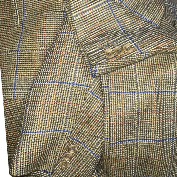 VINTAGE DAKS PURE NEW WOOL 3 BUTTON BLAZER JACKET SZ T42 - Picture 9 of 16